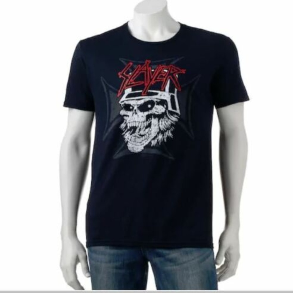 Slayer T-Shirt Men's Black Size Small Heavy Metal Band Skull
